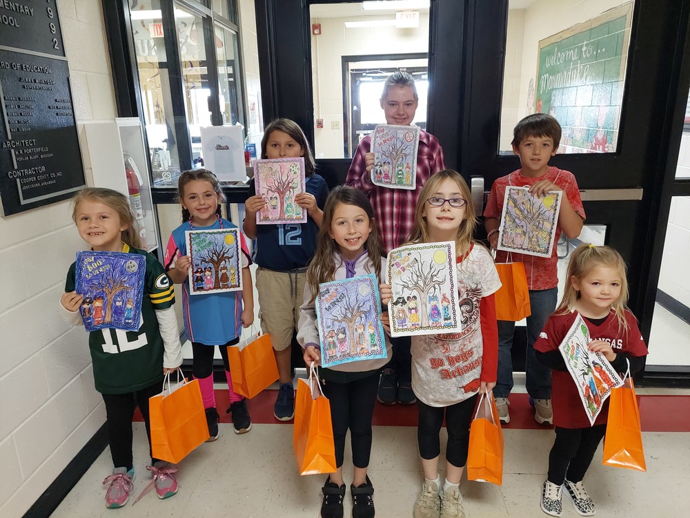  Elementary Red Ribbon Coloring Contest Winners