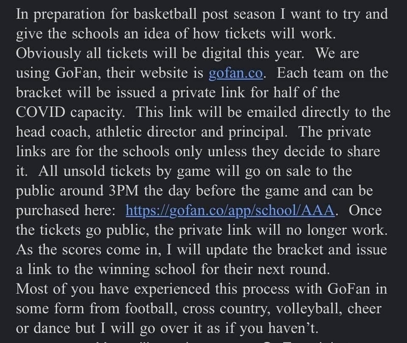 Regional Tournament Ticket Info